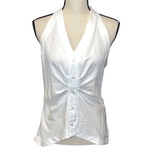 Drew White Tencel Buffon Down Sleeveless Top